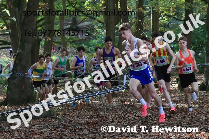 Junior Mens 2025 National Cross Country Relays, Berry Hill Park, Mansfield. Photo: David T. Hewitson/Sports for All Pics